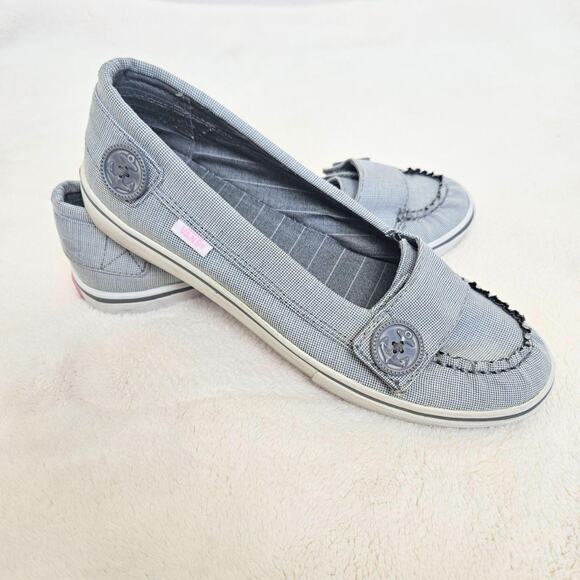 Vans Y2k Nautical Button Detail Sneaker Flats Canvas Twee Sailor Anchor Size 7.5 - Picture 1 of 8